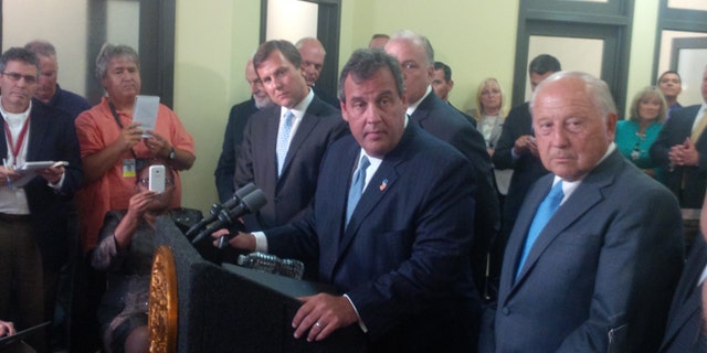 FILE: Sept. 8, 2014: New Jersey Gov. Chris Christie talks after a summit in Atlantic City, N.J., on how to help the resort after casino closings.