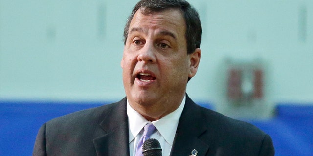 Dec. 17, 2014: New Jersey Gov. Chris Christie addresses students, teachers and parents at Mendham Township Middle School in Mendham Township, N.J., after a student asked if he was going to run for President. (AP)