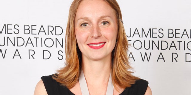 May 7, 2012: Christina Tosi, of Momofuku Milk Bar in New York, poses with her Rising Star Chef of the Year medal during the James Beard Foundation Awards in New York.