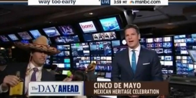 Louis Burgdorf, left, and Thomas Roberts of "Way Too Early" on MSNBC.