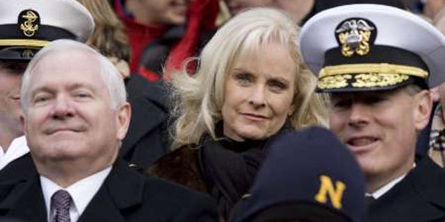 Cindy McCain, seated behind U.S. Secretary of Defense Robert Gates, was in attendance at the 2008 game. Senator John McCain and his wife's son Jack was a senior at the Naval Academy at the time. Sen. McCain is also a graduate of the Academy, as a member of the Class of 1958. 