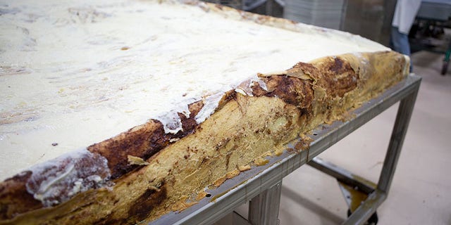 Wolferman’s will be selling slices of the behemoth bun for $2 per piece at the annual Pear Blossom Festival in Medford, Oregon.