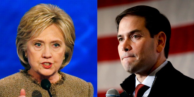 Hillary Clinton (left) and Marco Rubio. (Photos: Associated Press)
