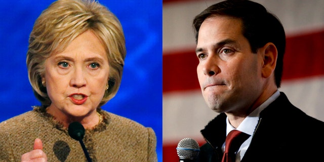 Hillary Clinton (left) and Marco Rubio. (Photos: Associated Press)