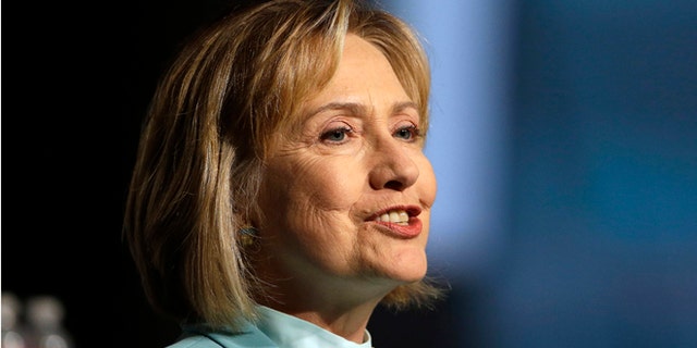 FILE: Aug. 12, 2013: Former Secretary of State Hillary Clinton speaks at the American Bar Association's annual meeting, in San Francisco, Calif.