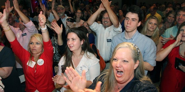 June 3, 2014: Supporters and volunteers of the Chris McDaniel campaign at his address at the Lake Terrace Convention Center in Hattiesburg, Miss.