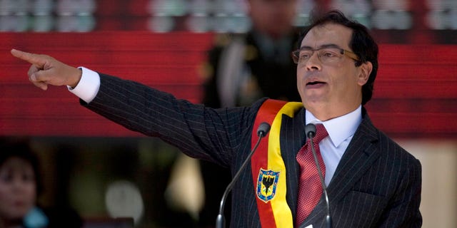 Bogota's Mayor Gustavo Petro during his swearing-in ceremony in Bogota, Colombia, on Jan. 1, 2012.