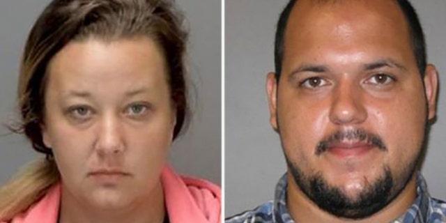 Yenier Conde, right, and Sarah Conde, left, were charged with 10 counts of first and second degree child abuse and unlawful imprisonment on Friday after investigators said they routinely physically and verbally abused their five children over the course of six years.