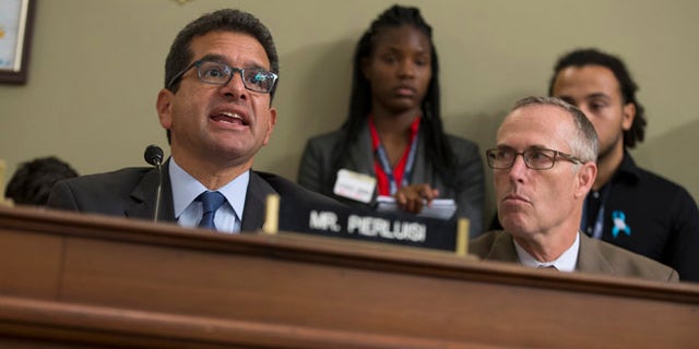 Rep. Jared Huffman and Resident Commissioner Pedro Pierluisi on Capitol Hill on Wednesday, May 25, 2016.