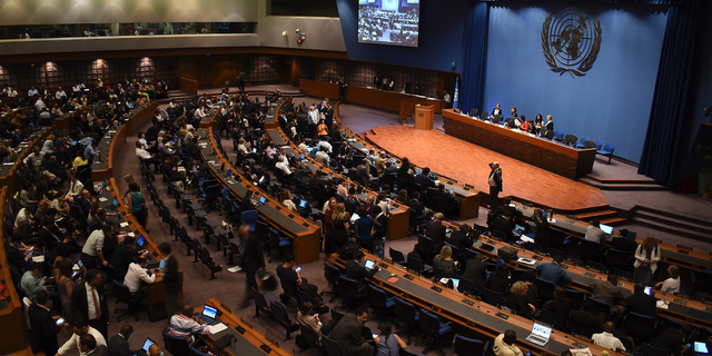 Delegates meet for a United Nations climate change conference in Bangkok, Thailand, Sunday, Sept 9, 2018. The six-day Bangkok meeting has failed in its aim of completing fruitful preparations so an agreement can be reached in December on guidelines to implement the 2015 Paris Climate Change Agreement. (AP Photo/Kaweewit Kaewjinda)