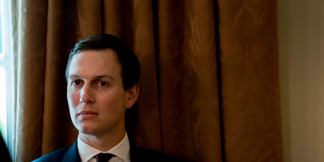 FILE - In this Thursday, Aug. 16, 2018 file photo, President Donald Trump's White House Senior Adviser Jared Kushner attends a cabinet meeting in the Cabinet Room of the White House, in Washington. The Kushner family real estate company was fined $210,000 by New York City regulators on Monday, Aug. 27, 2018, following an Associated Press investigation earlier this year that showed it routinely filed false documents with the city claiming it had no rent-regulated tenants in its buildings when it, in fact, had hundreds. (AP Photo/Andrew Harnik, File)