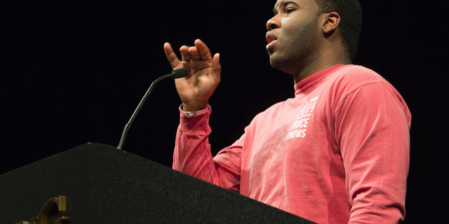 FILE - This March 24, 2014, file photo provided by Harding University in Searcy, Ark., shows Botham Jean, speaking at the university. Jean was fatally shot Sept. 6, 2018, by off-duty officer Amber Guyger who says she mistook his residence for her own. The service for 26-year-old Botham Jean will start at noon Thursday, Sept. 13, at a church in suburban Dallas following a public viewing. (Jeff Montgomery/Harding University via AP, File)