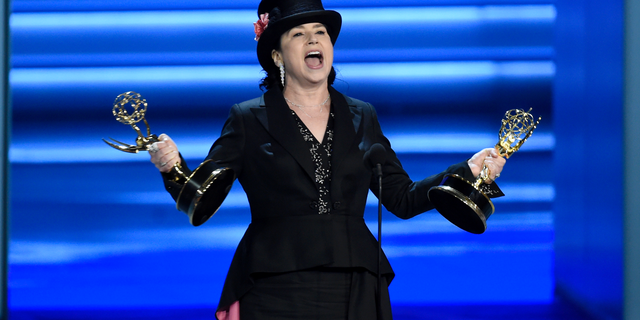Amy Sherman-Palladino accepts the award for outstanding directing for a comedy series for "The Marvelous Mrs. Maisel" at the 70th Primetime Emmy Awards on Monday, Sept. 17, 2018, at the Microsoft Theater in Los Angeles.