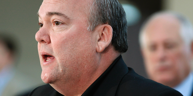 In this Oct. 21, 2011, file photo, John T. Coli Sr., president of Teamsters Joint Council 25, speaks at a news conference in Chicago.