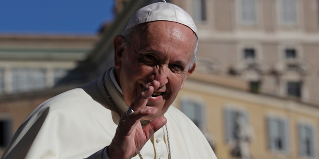 Pope Francis arrives in St. Peter's Square at the Vatican for his weekly general audience, Wednesday, Sept. 12, 2018. (AP Photo/Alessandra Tarantino)
