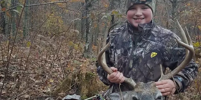 Keystone Kid: Soule, 14, poses with his Pennsylvania archery buck.
