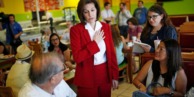 U.S. Senate candidate Catherine Cortez Masto during an event in Las Vegas on Tuesday, May 31, 2016.