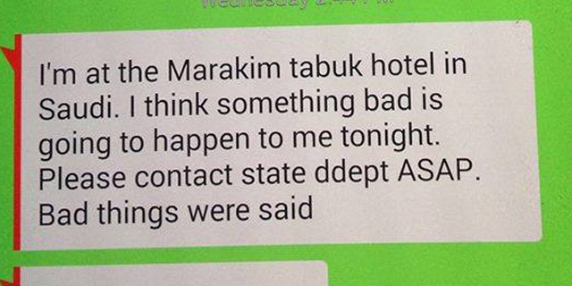 Cramer sent pleas for help to friends back in the United States just 30 minutes before his body was found outside of the Makarim Tabuk Hotel.