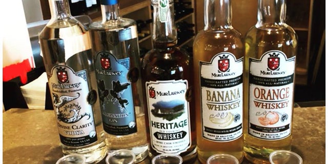 MurLarkey Distillery stamps its logo on all its bottles.