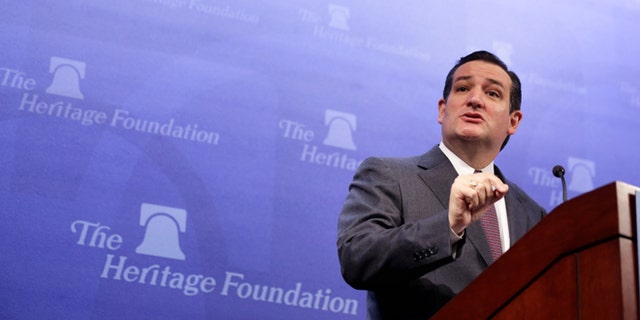 WASHINGTON, DC - FEBRUARY 10: U.S. Senator Ted Cruz (R-TX) addresses the Heritage Action for America's Conservative Policy Summit February 10, 2014 in Washington, DC. Sen. Cruz discussed the "American Energy Renaissance Act" that he will introduce to the Senate soon. (Photo by Alex Wong/Getty Images)