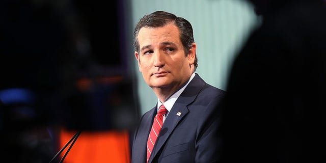 Republican presidential candidate Sen. Ted Cruz (R-TX) participates in the Fox News - Google GOP Debate January 28, 2016 at the Iowa Events Center in Des Moines, Iowa. (Photo by Scott Olson/Getty Images)