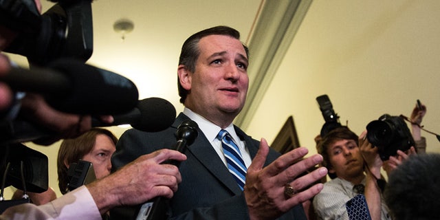 WASHINGTON, DC - MAY 10: Sen. Ted Cruz (R-TX) is speaks to the media as he returns to his office at the U.S. Capitol, May 10, 2016, in Washington, DC. Sen. Cruz returned to the Senate after he had dropped out of the U.S. presidential race.(Photo by Drew Angerer/Getty Images)