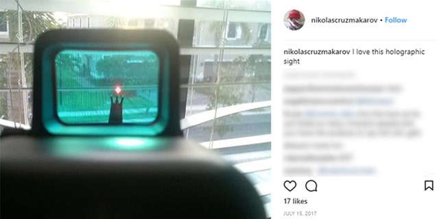 Pictures from Nikolas Cruz's Instagram page show his fascination for guns.