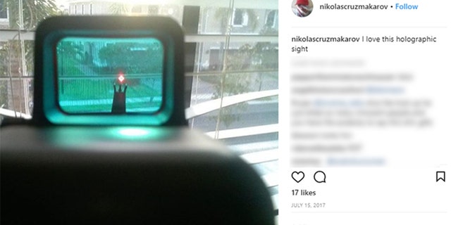 Pictures from Nikolas Cruz's Instagram page show his fascination for guns.