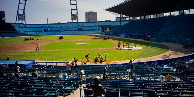 Havana's Latinoamericano stadium on Wednesday, March 16, 2016.