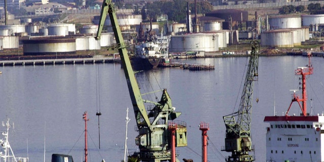 HAVANA, CUBA - MARCH 8: Few oil tankers arrive at a refinery March 3, 2003 in Havana, Cuba. Due to the current conflict in Venezuela, Cuba's main supplier of petroleum, fewer tankers are delivering as much oil as agreed to by the two countries. (Photo by Jorge Rey/Getty Images)