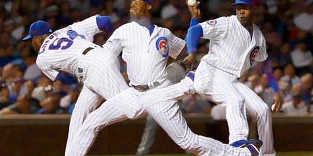 Chicago Cubs relief pitcher Aroldis Chapman on Thursday, July 28, 2016, in Chicago.
