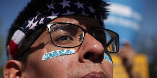 WASHINGTON, DC - APRIL 18: Pro-immigration activist Omar Martinez attends a rally in front of the U.S. Supreme Court April 18, 2016 in Washington, DC. The Supreme is scheduled to hear oral arguments in the case of United States v. Texas, which is challenging President Obama's 2014 executive actions on immigration - the Deferred Action for Children Arrivals (DACA) and Deferred Action for Parents of American and Lawful Permanent Residents (DAPA) programs. (Photo by Alex Wong/Getty Images)