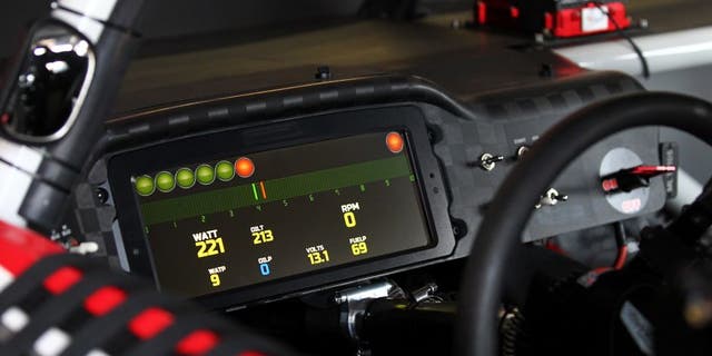 DARLINGTON, SC - SEPTEMBER 04: A view of the digital dashboard seen in the car of Kurt Busch, driver of the #41 Haas Automation Chevrolet, during practice for the NASCAR Sprint Cup Series Bojangles' Southern 500 at Darlington Raceway on September 4, 2015 in Darlington, South Carolina. (Photo by Sarah Crabill/NASCAR via Getty Images)