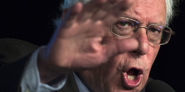 In this July 9, 2015 photo, Democratic presidential candidate Sen. Bernie Sanders, I-Vt., speaks at the Alliance for Retired Americans 2015 National Legislative Conference in Washington. From his run for mayor of Burlington to numerous campaigns for Congress, Vermont Sen. Bernie Sanders has for more than three decades eschewed traditional party labels in his pursuit of political office, winning election after election as an independent. (AP Photo/Molly Riley)