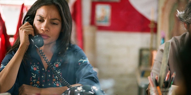 This photo released by Pantelion Films shows Rosario Dawson as Dolores Huerta, in a scene from "Cesar Chavez." The movie opens Friday, March 28, 2014, after its premieres at the Berlin Film Festival and South by Southwest, and after a special screening with Barack Obama at The White House. (AP Photo/Pantelion Films)