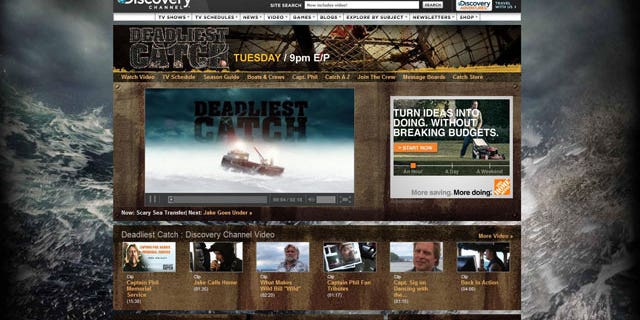 A screen grab from Deadliest Catch's website.