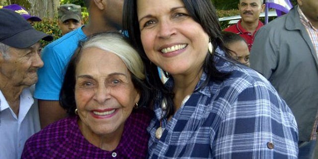 Belgica "Dede" Mirabal and her niece Minou Tavarez Mirabal, a congresswoman in the Dominican Republic.