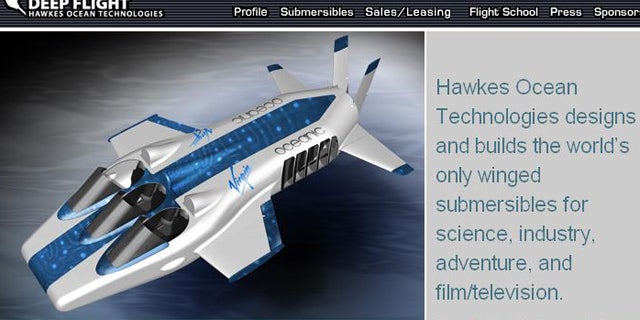Hawkes Ocean Tech makes this DeepFlight craft, which Virgin owner Richard Branson plans to rent out to the very wealthy.