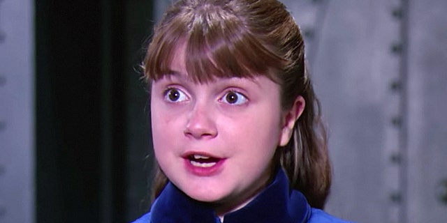 Denise Nickerson as the competitive gum-chewer Violet Beauregarde in the 1971 film Willy Wonka &amp; the Chocolate Factory starring Gene Wilder.