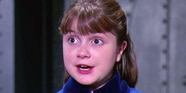 Denise Nickerson as Violet Beauregarde in the 1971 film, Willy Wonka & amp; chocolate with Gene Wilder.