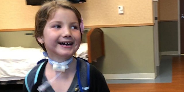 Little Diana was disconnected last month from the heavy ventilator that prevented her from running around.