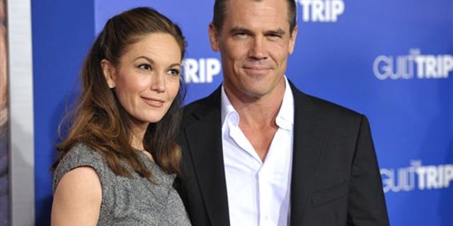 This Dec. 11, 2012 file photo shows actors Diane Lane, left, and Josh Brolin at the LA premiere of "The Guilt Trip" in Los Angeles.