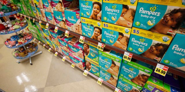 Pampers diapers, a product distributed by Procter & Gamble, is pictured on sale at a Ralphs grocery store in Pasadena, California January 21, 2014.