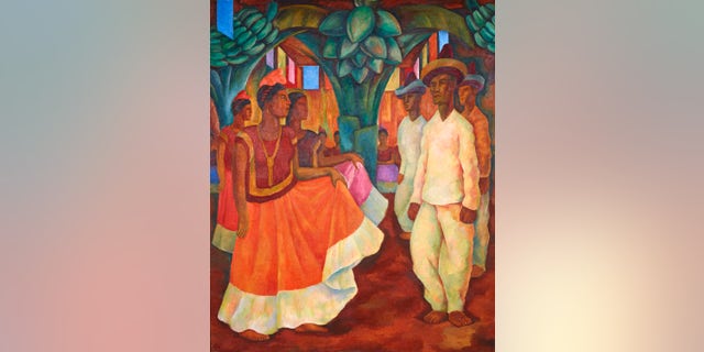 Diego Rivera's "Baile en Tehuantepec."