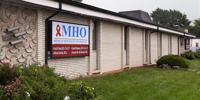 The office of Dr. Farid Fata in Oak Park, Mich.