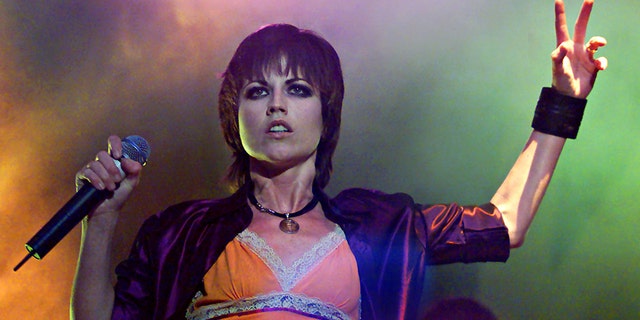 Dolores O'Riordan performing at Dublin's castle in April, 2000.