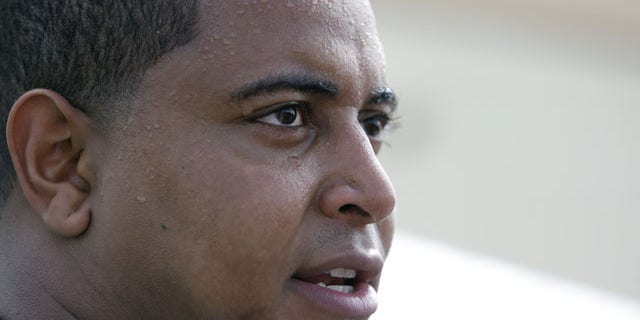 FILE - In this July 22, 2013, file photo, Miami Dolphins tackle Jonathan Martin in interviewed after an NFL football practice in Davie, Fla. (AP)