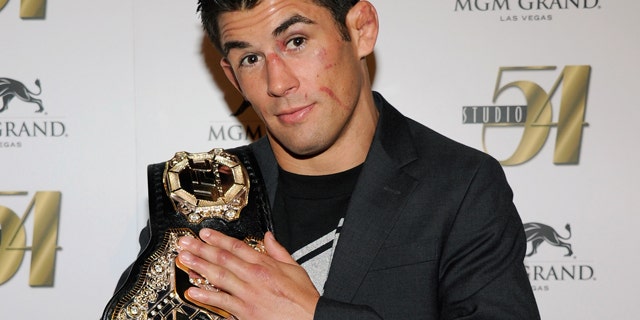 LAS VEGAS, NV - JULY 03: Mixed martial artist Dominick Cruz arrives at a post-fight party for UFC 132 at Studio 54 inside the MGM Grand Hotel/Casino early July 3, 2011 in Las Vegas, Nevada. (Photo by Ethan Miller/Getty Images for Studio 54)