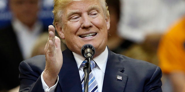 FILE - In this May 26, 2016, file photo, Republican presidential candidate Donald Trump speaks at a campaign rally at the Rimrock Auto Arena, in Billings, Mont. Trump, meet public accountability. The real estate magnate-turned presidential candidate is fussing over probes into whether his promises match his deeds and whether his deeds were legal. But scrutiny is a fact of life for any aspiring public official, even more so for those who win office. Multiply that, should Trump win the presidency. (AP Photo/Brennan Linsley, File)