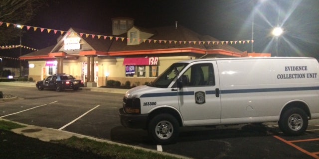 April 12, 2015: Police respond to the scene of a homicide in a Dunkin' Donuts in Hanover, Md.